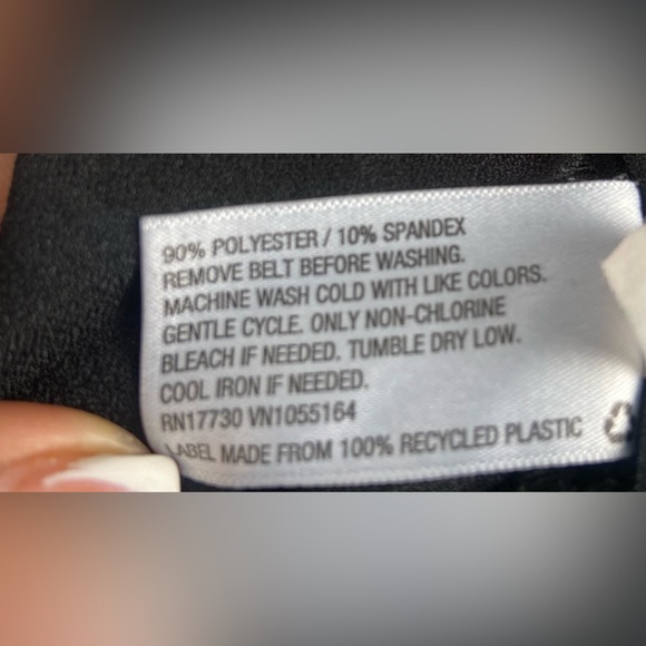 Black Dress Shirt Button Down Merona Medium Longsleeve with belt loops - Picture 11 of 11